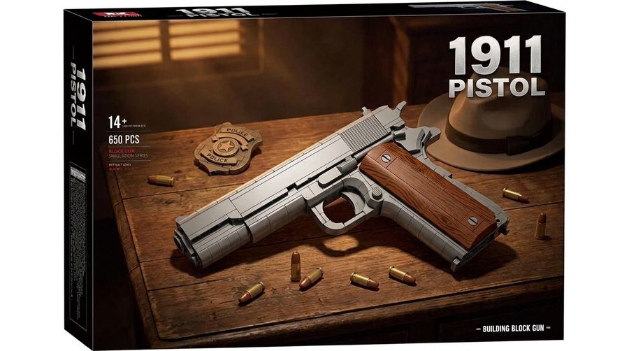 Wholesale 1911 Pistol Building Block Model Set 1650pcs DIY Mini Bricks Collectible Display Toy for Adults Teens 14+