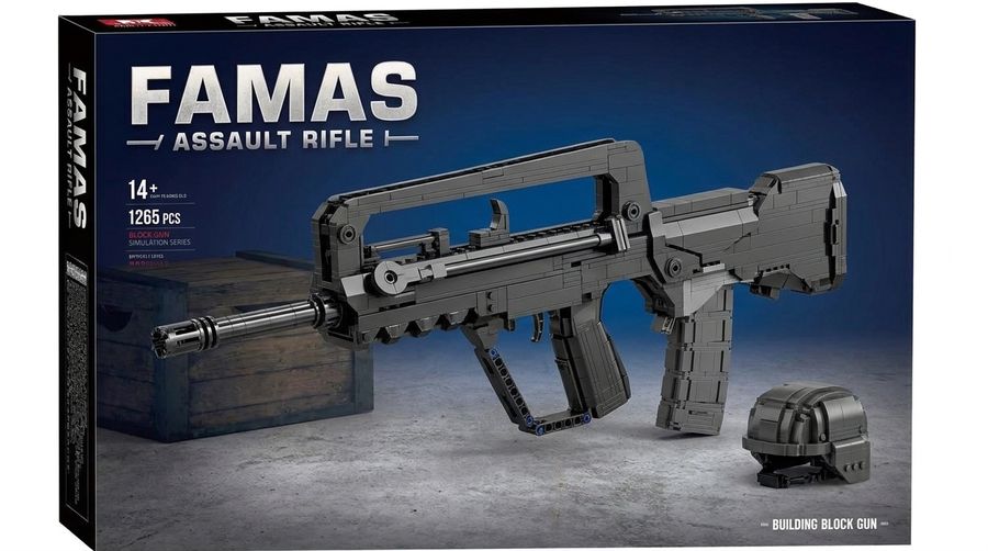 Wholesale FAMAS Assault Rifle Building Block Model Set 850pcs DIY Mini Bricks Collectible Display Toy for Adults Teens 14+