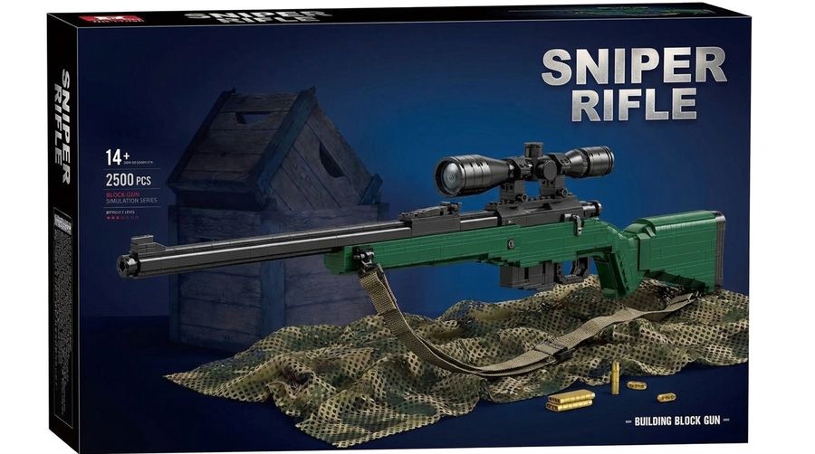 Wholesale Green Sniper Rifle Building Block Model Set 1750pcs DIY Mini Bricks Collectible Display Toy for Adults Teens 14+