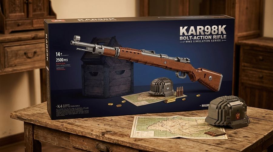 Wholesale Kar98k Bolt-Action Building Block Model Set 1250pcs DIY Mini Bricks Collectible Display Toy for Adults Teens 14+