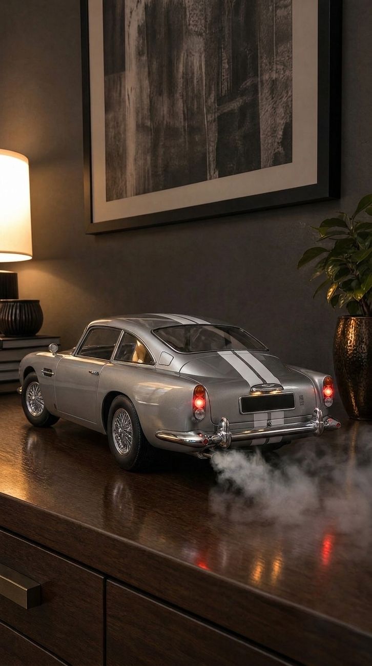 Wholesale 1:32 Alloy Diecast Aston Martin DB5 Model Car Toy Pull Back With Light And Sound Collectible Display Gift for Kids Boys