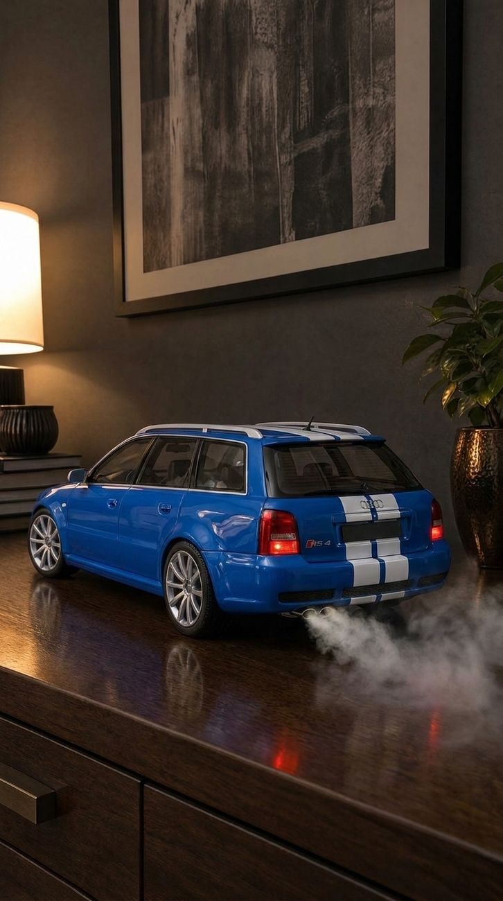 Wholesale 1:32 Alloy Diecast Audi RS4 Avant Model Car Toy Pull Back With Light And Sound Collectible Display Gift for Kids Boys