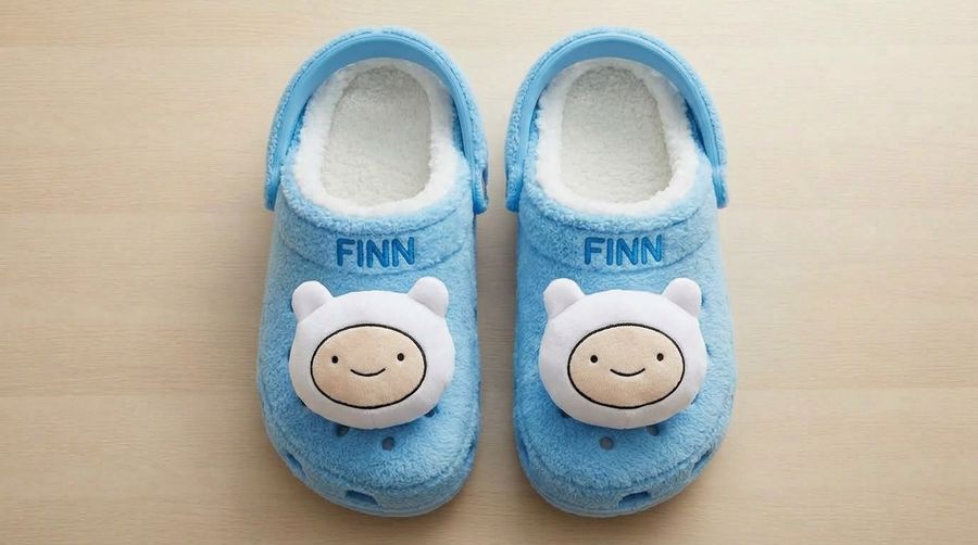 Wholesale Finn Plush Clogs Cartoon Fuzzy Slippers Sherpa-Lined Winter Indoor Outdoor Garden Shoes Unisex