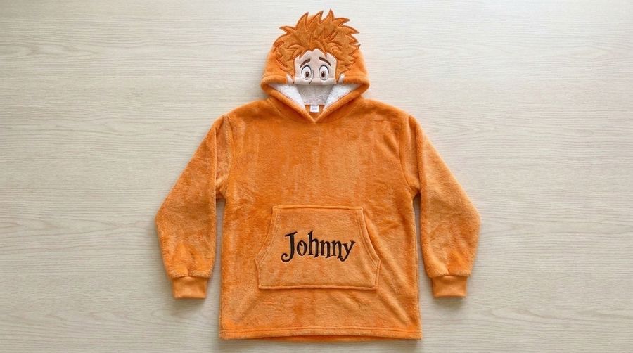 Wholesale Johnny Character Hoodie Cartoon Plush Hooded Sweatshirt Sherpa Lining Cosplay Loungewear Unisex