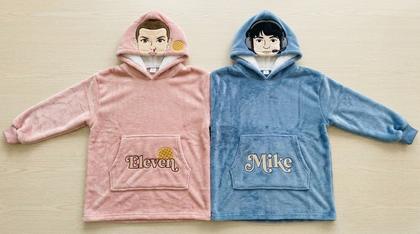 Eleven & Mike Couple Plush Hoodies