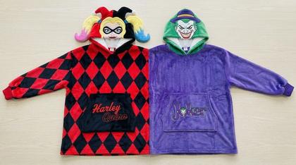 Harley Quinn & Joker Couple Plush Hoodies