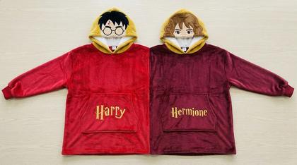 Harry & Hermione Couple Plush Hoodies