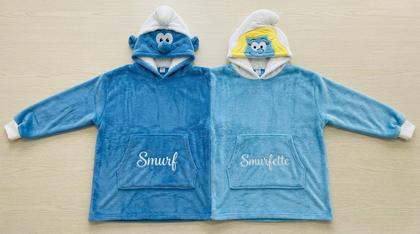 Smurf & Smurfette Couple Plush Hoodies