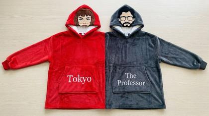 Tokyo & Professor Couple Plush Hoodies