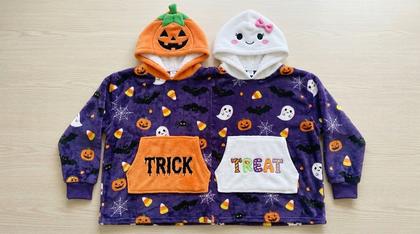 Trick or Treat Couple Plush Hoodies